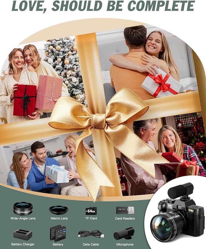 8K Digital Cameras for Photography, 64MP vlogging Camera - Image 8