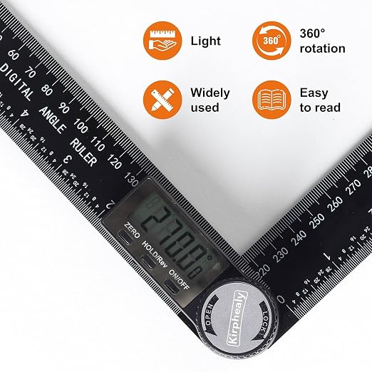 Digital Angle Finder Protractor, 7inch 200mm Angle Gauge Professional Measuring - Image 5