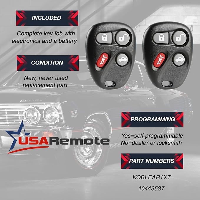 2 Keyless Entry Remote Key Fob - Image 3
