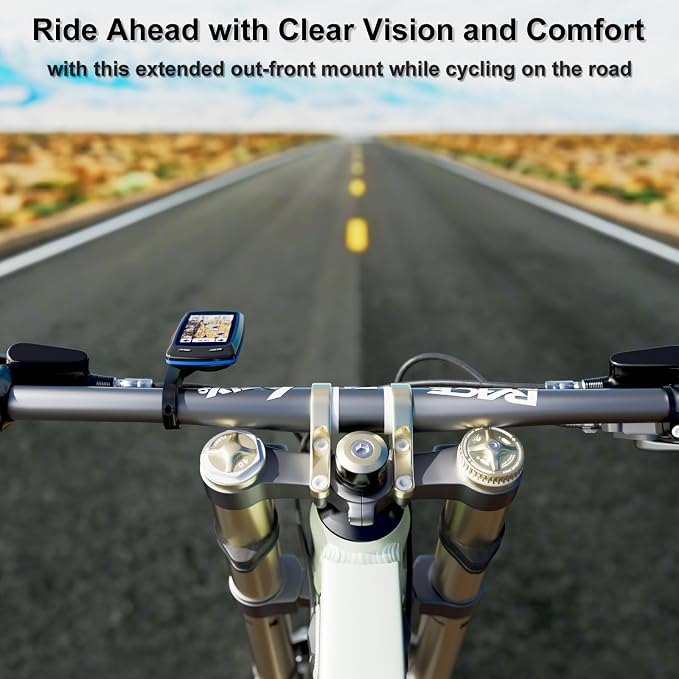 Flush Out-Front Bike Mount for Garmin Edge GPS Computer, IIISOGNO Extended - Image 6