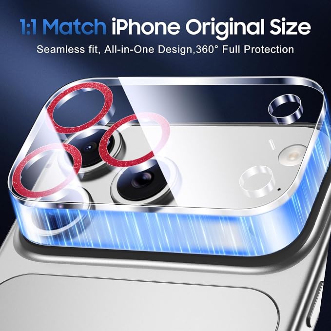 UniqueMe Compatible for 3 Pack iPhone 17 Pro Max Camera Lens Protector - Image 5