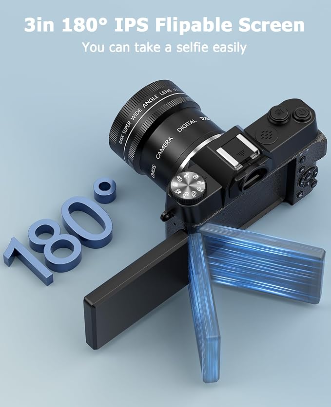 FLATIC Cameras for Photography, 6K 64MP Digital Camera - Image 8
