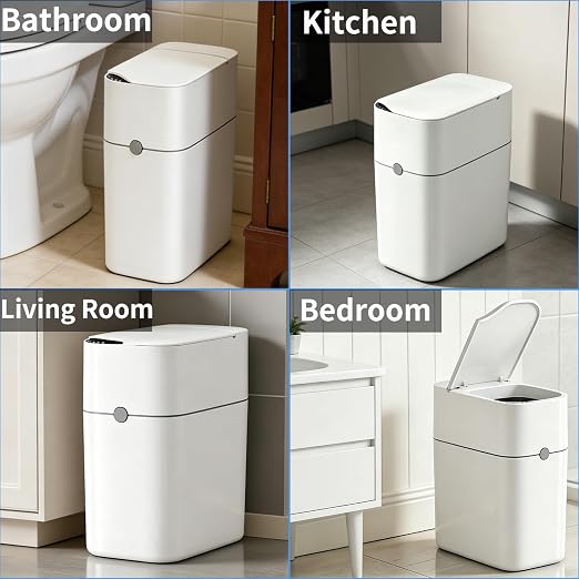 Motion Sensor Bathroom Trash Can, Automatic Touchless Smart Garbage Bin - Image 9
