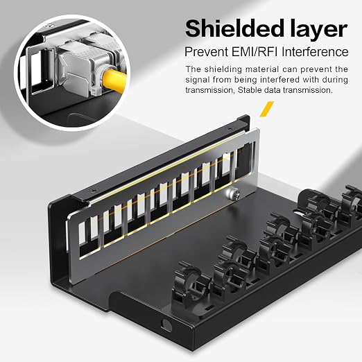 Patch Panel 8 Port Keystone Network STP Blank Patch Panel Compatible - Image 4