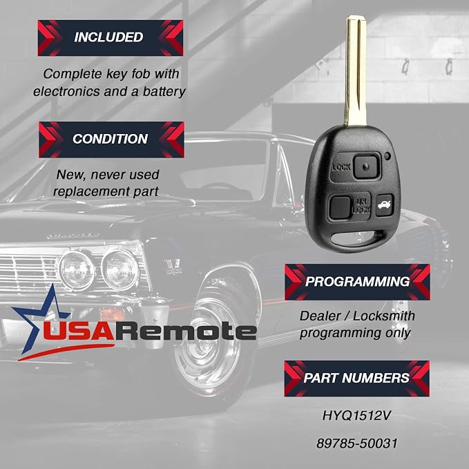Key Fob fits 1997-2005 ES300 GS300 GS400 GS430 IS300 LS400 Keyless Entry Remote - Image 3