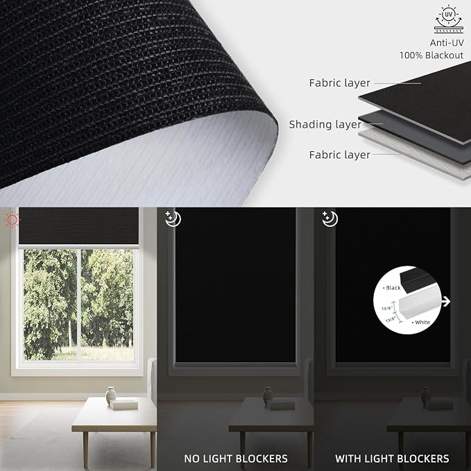 SmartWings Motorized 100% Blackout Shades Blinds, Custom Size, Cordless Window - Image 3