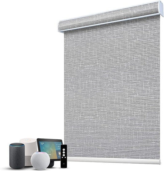 SmartWings Motorized 100% Blackout Shades Blinds, Custom Size, Cordless Window by SmartWings