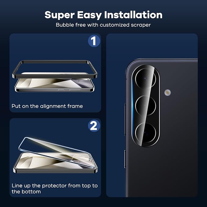 AACL 3-Pack for Samsung Galaxy S24 Plus Screen Protector Tempered Glass - Image 2