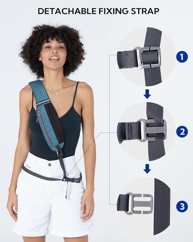 WATERFLY Small Hiking Sling Bag: Crossbody Sling Backpack Chest Bag Daypack - Image 2