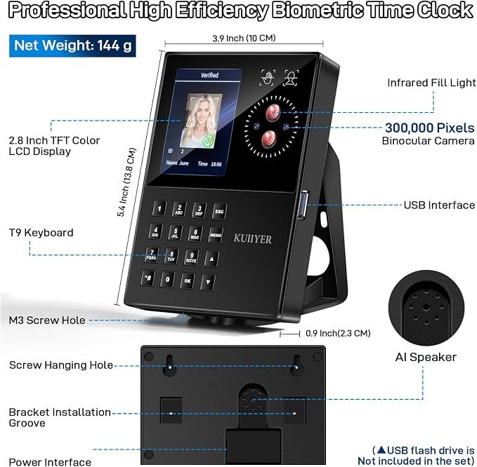 KUIIYER 3 in 1 Employees Time Clocks - Image 2