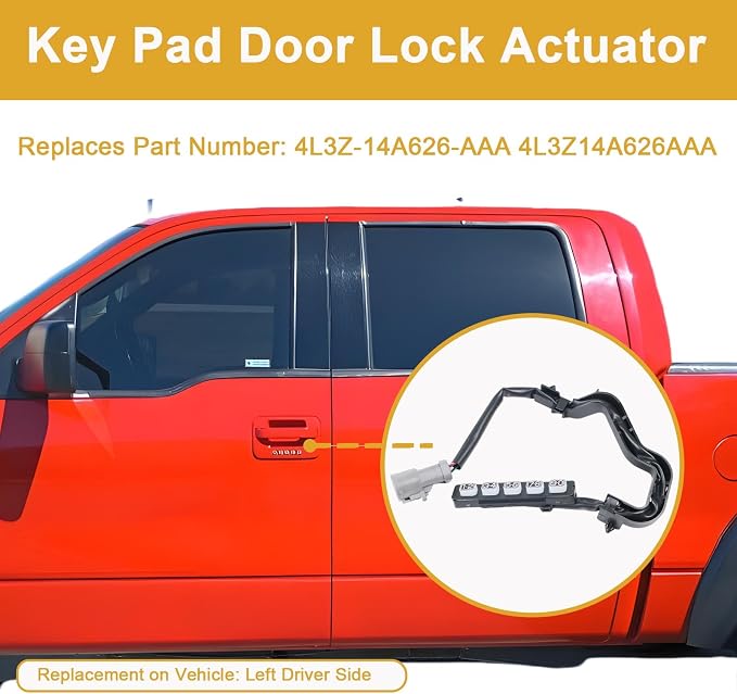 4L3Z-14A626-AAA Keyless Entry Wired Keypad Door Lock Actuator Compatible - Image 3