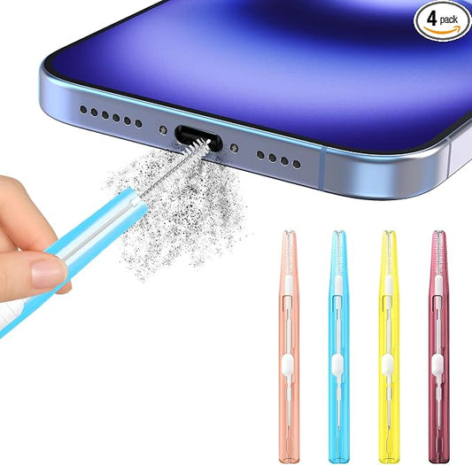 Charging Port Cleaner, Anti-Clogging Mini Brushes & Hook Dual Side Phone Cleaner by CLANMOU