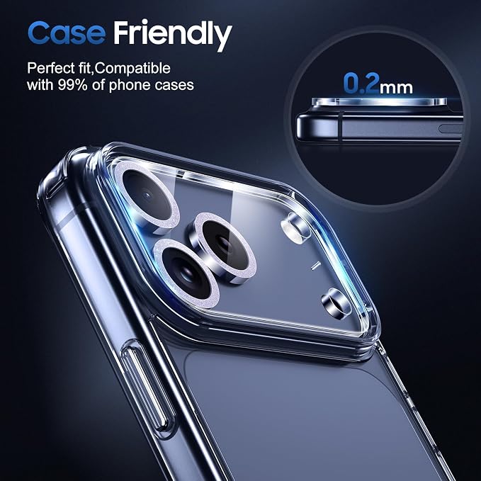 UniqueMe Compatible for 3 Pack iPhone 17 Pro Camera Lens Protector - Image 6
