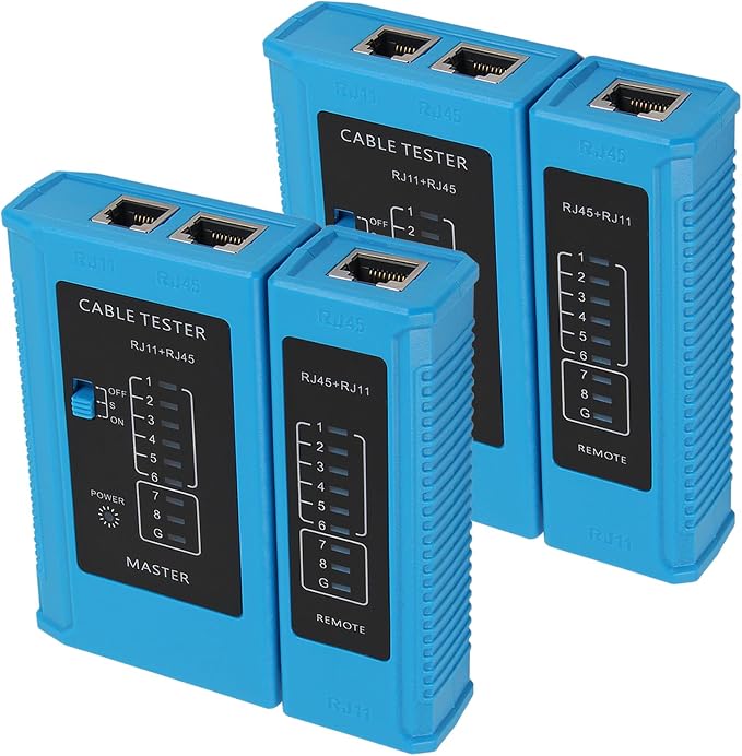 2Pcs LAN Cable Tester RJ45 RJ11 RJ12 Network Ethernet Tester by Dorhea