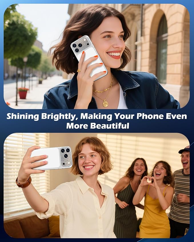 imluckies Compatible with iPhone 17 Pro Max Camera Lens Protector Bling - Image 7