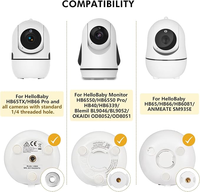 Flexible Baby Monitor Mount for HelloBaby HB6550/HB65/HB40/HB6339/HB66/HB6550Pro - Image 2
