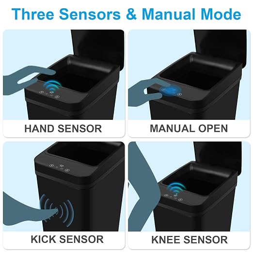 Bathroom Trash can, Smart Touchless Trash Can, Automatic Motion Sensor Trash Bin - Image 4
