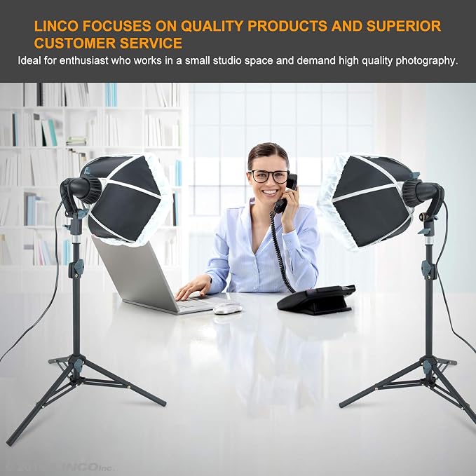 LINCO Lincostore Photography Photo Table Top Studio Lighting Kit- 30 Seconds to - Image 6