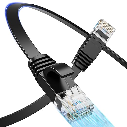 Cat 6 Flat Ethernet Cable 25 FT, UTP 10Gbps High-Speed Cat6 Ethernet Cable by Unknown
