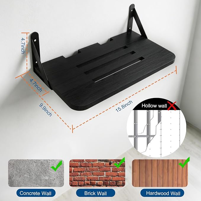 Floating Projector Shelf, Router Wall Mount Wood Shelf, Projector Mount Rack - Image 2