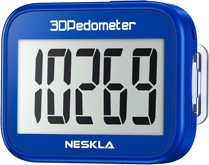 3D Pedometer for Walking, Simple Step Counter by NESKLA