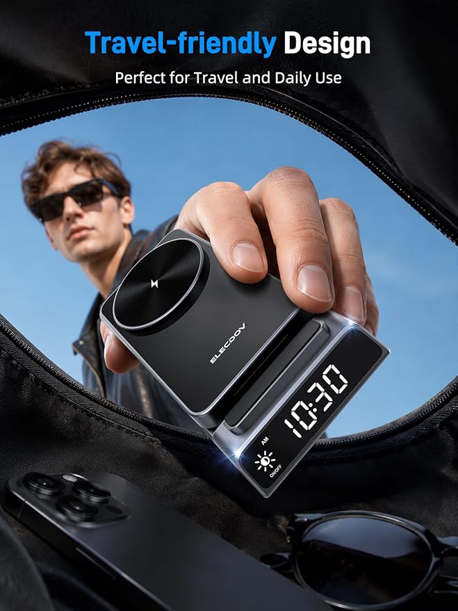 3 in 1 Charging Station for Apple, ELECDOV Magnetic Charger for iPhone - Image 3