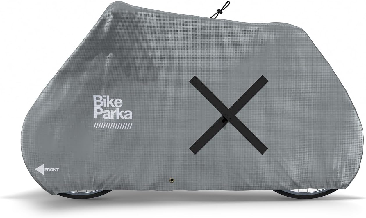 Urban Bike Cover - Waterproof & Durable with Lock-Through Panels, RipStop fabric, Adjustable for Any Bike, Attachable Stuff Sac - Ideal for Bikes in Daily Use (Pavement Grey)
