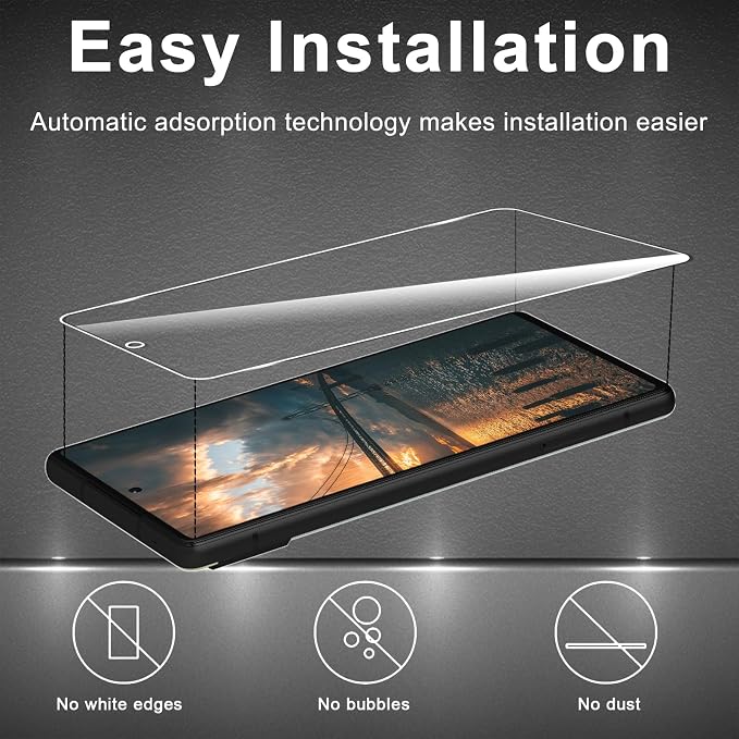 Pixel 8 Screen Protector + Camera Lens Protector, 9H Tempered Glass, - Image 7