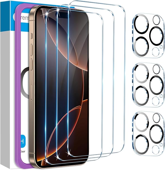 Fotbor for 3Pack iPhone 16 Pro Max Screen Protector by Fotbor