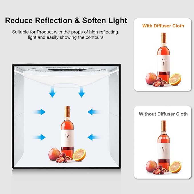 PULUZ Light Box Photography, 20x20 inch Portable Photo Studio Light Box - Image 5