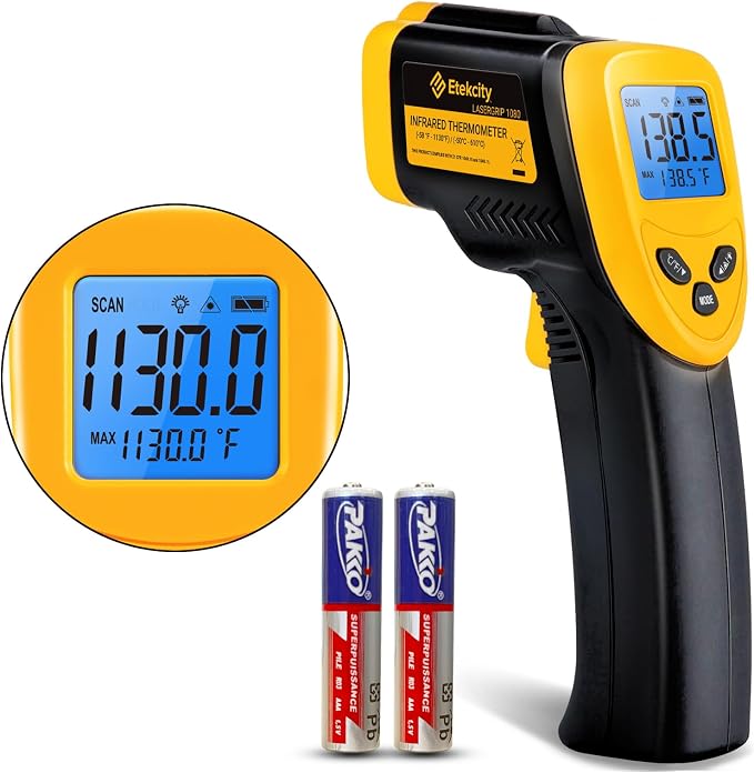 Etekcity Infrared Thermometer Laser Temperature Gun 1080, -58°F~ 1130°F by Etekcity
