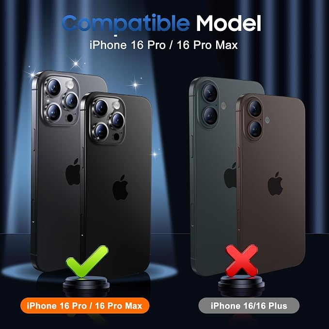UniqueMe for 3 Pack iPhone 16 Pro/iPhone 16 Pro Max Camera Lens Protector - Image 7