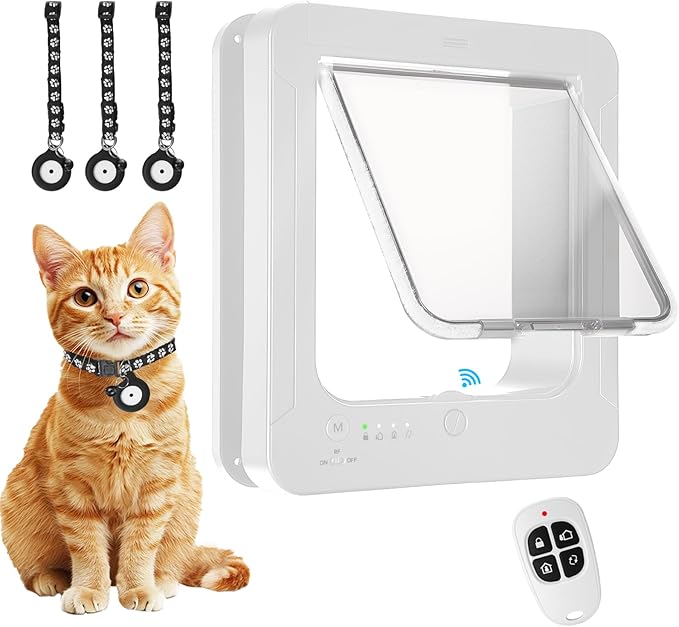Smart Cat Door for Interior & Exterior, Cat Pet Door by BROTEX