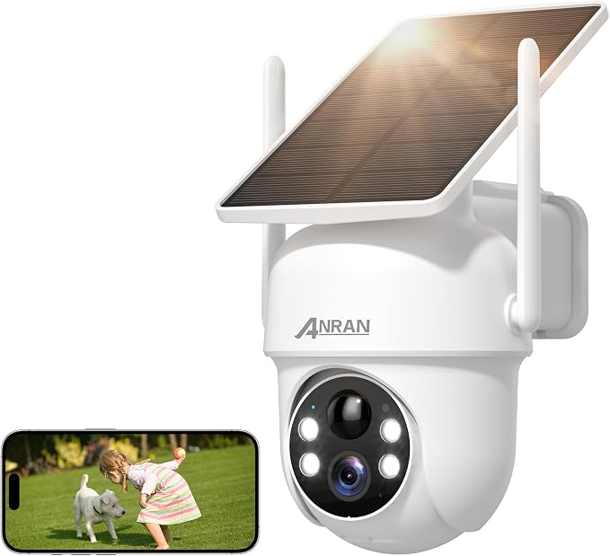 ANRAN Solar Security Cameras Wireless Outdoor, 2K Cameras by ANRAN