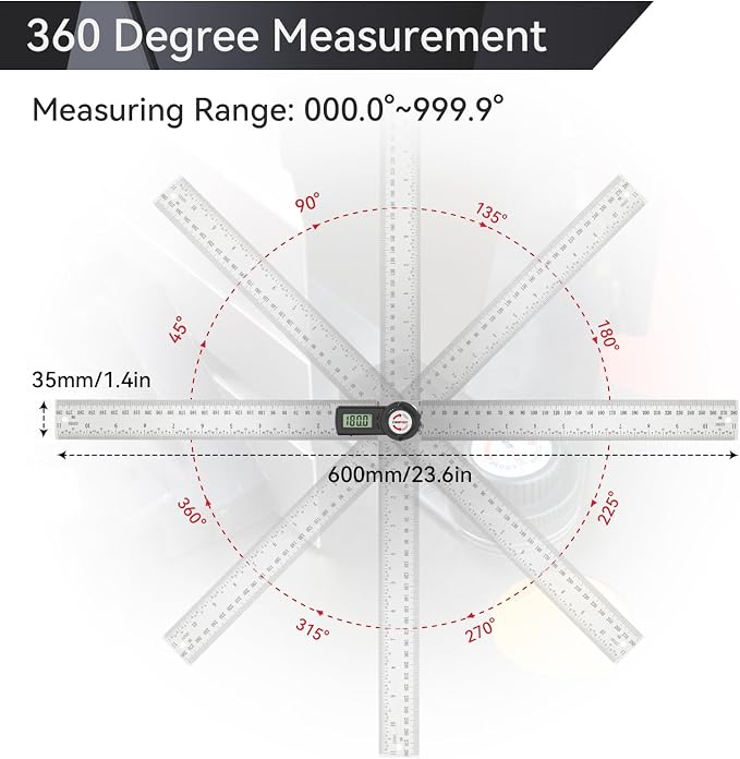 GemRed 82305 Digital Angle Finder Protractor - Image 4