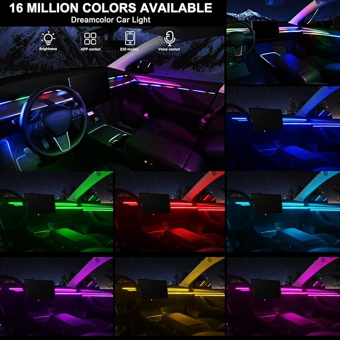 Dreamcolor Acrylic Interior Car LED Strip Light - Image 2