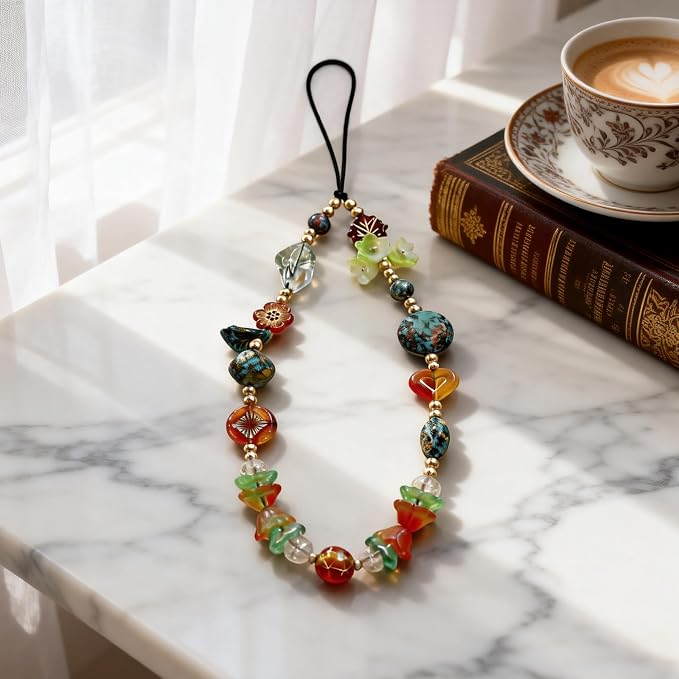 Cute Beaded Camera Wrist Strap for Phone, Digital Camera Charm Lanyard - Image 5