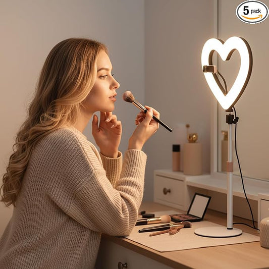 Ring Light for Desk, Heart Tabletop Light by NANBEITONG