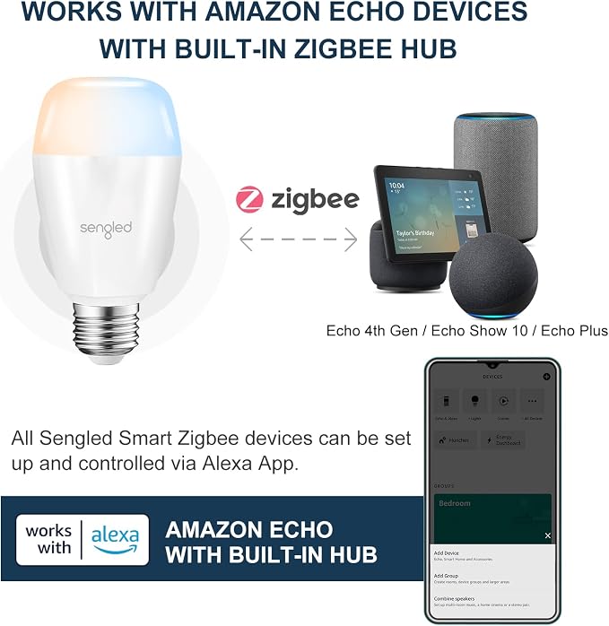 Sengled Zigbee Smart Bulbs, Tunable White 2700K~6500K, Hub Required, Dimmable - Image 6