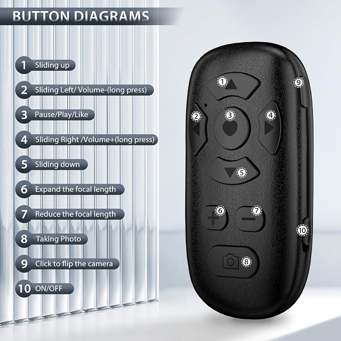 Wireless Camera Remote Control for iPhone & Android, TikTok Scrolling Remote - Image 7