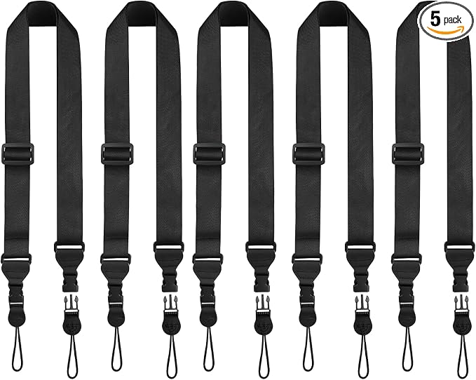 FIEIL 5 Pack Universal Shoulder Strap, Replacement Nylon Neck Lanyard, by FIEIL