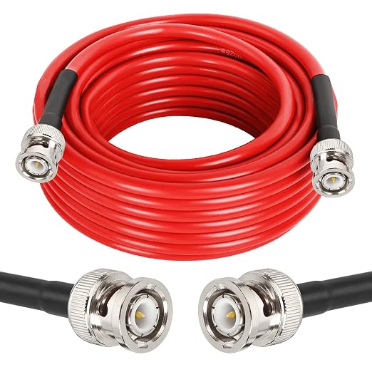 MOOKEERF 35FT RG58 50 ohm BNC Male to Male Coax Cable by MOOKEERF