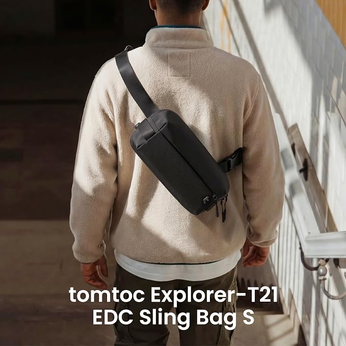 tomtoc Compact EDC Sling Bag 3L-10L, Minimalist Crossbody Bag Chest Shoulder - Image 3