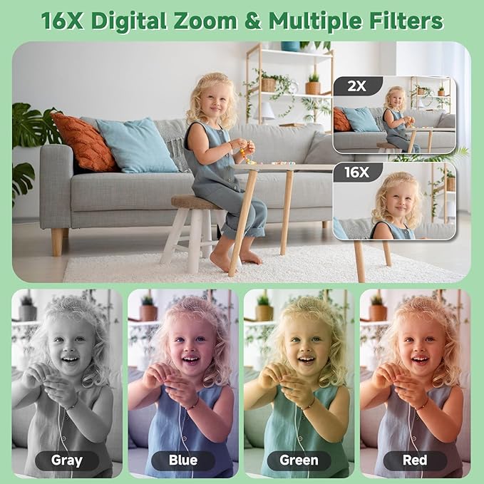 Digital Camera, 44MP Compact Camera, FHD 1080P Point and Shoot Digital Cameras - Image 6