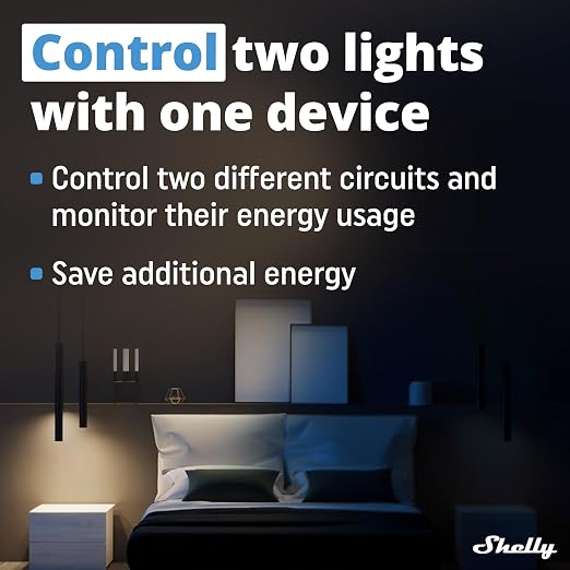 Shelly Wave 2PM US LR UL | Z-Wave Long Range Smart Switch Relay, 2-Channel 16 A - Image 4