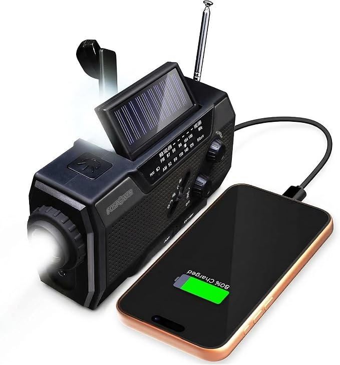 FosPower NOAA Emergency Weather Radio A1 7400mWh Portable Power Bank, by FosPower