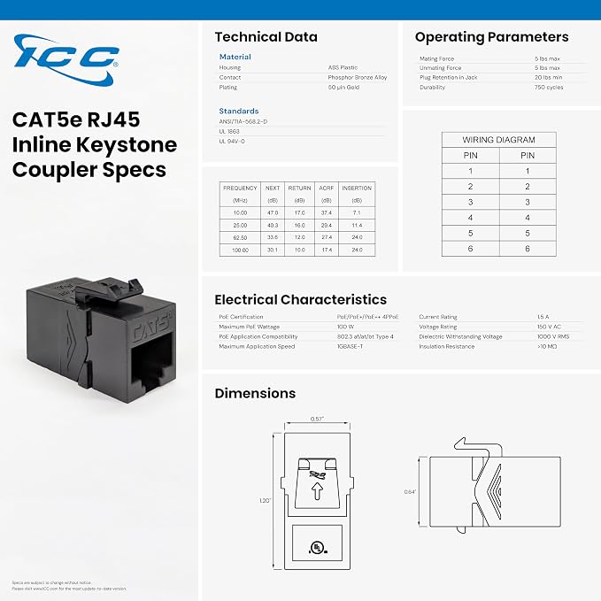 ICC CAT5e Feed-Through Patch Panel, 24 Port, 1U Rackmount, RJ45 Ethernet Patch - Image 9