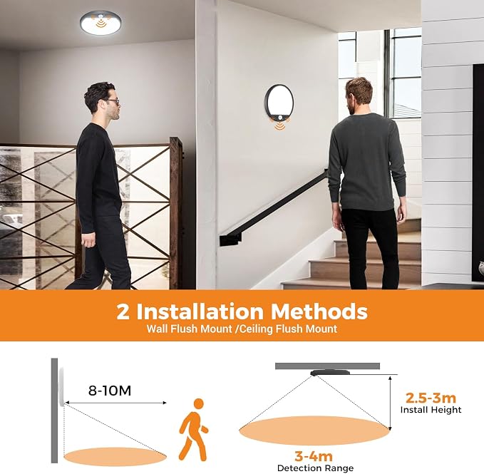 slochi 4Pack Motion Sensor Light Indoor Wired PIR, 3000K/4000K/6500K Closet - Image 6