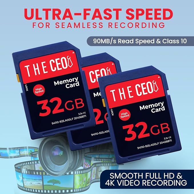THE CEO SD Card for Camera 32GB Class 10 Memory Card UHS-I Compatible - Image 3