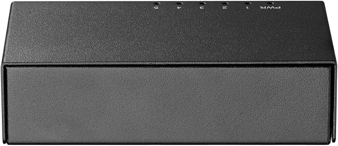 Binardat 5 Port Gigabit Ethernet Switch, 5 Ports 100/1000Mbps, Mini Size Metal - Image 3